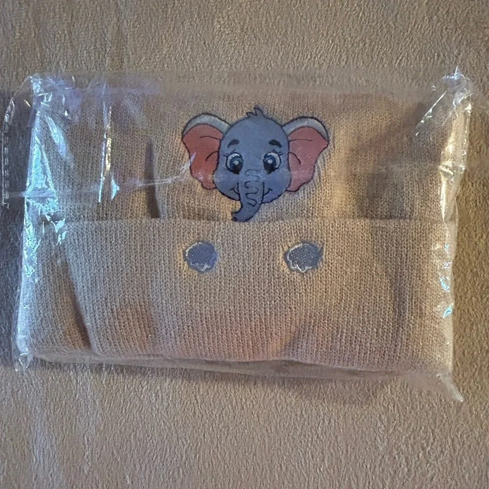 Elephant Knit Beanie Cap Tan Winter Hat new